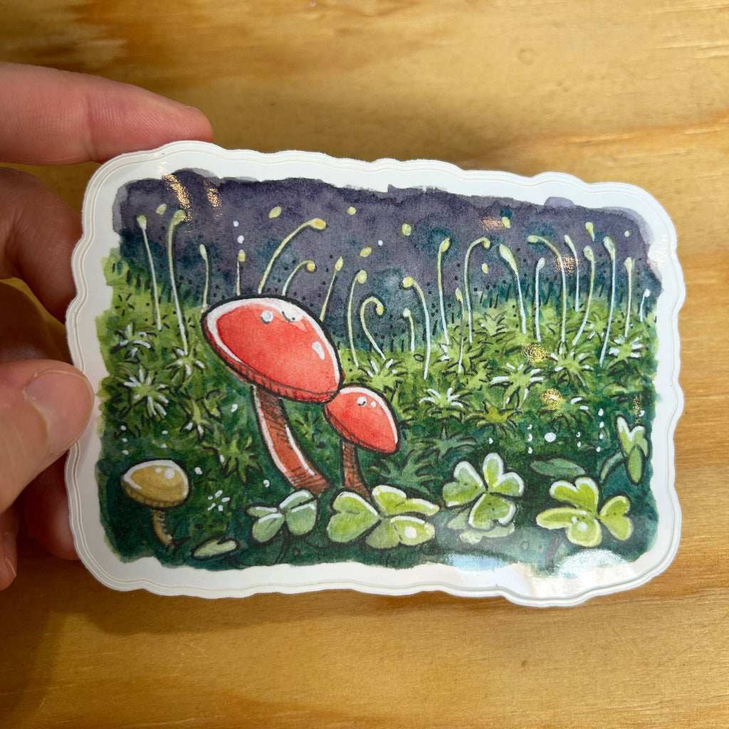 Sticker - Moss and Mushrooms