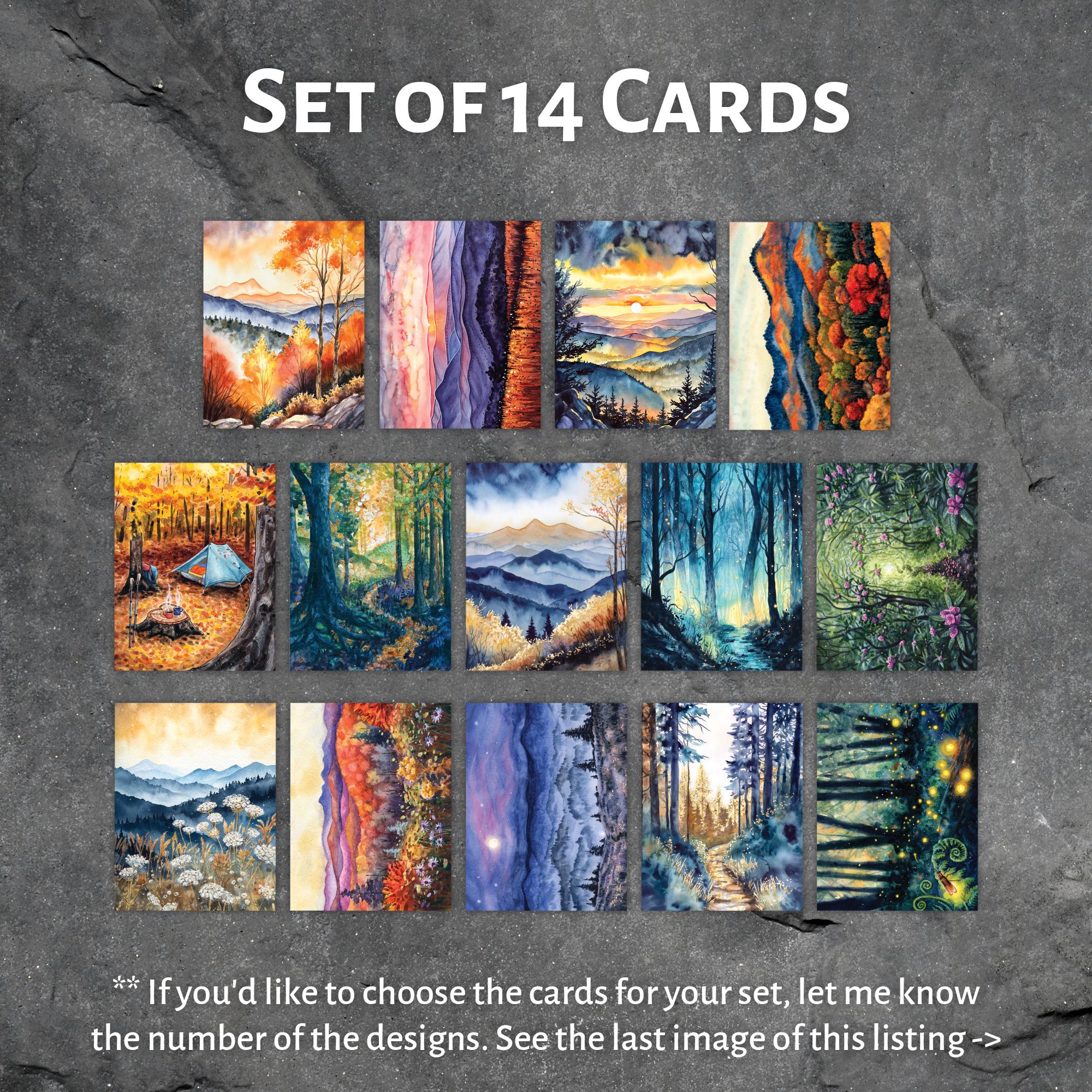 GREETING CARD PACKS - 4 Card, 8 Card, and 14 Card Sets of my Watercolor Paintings