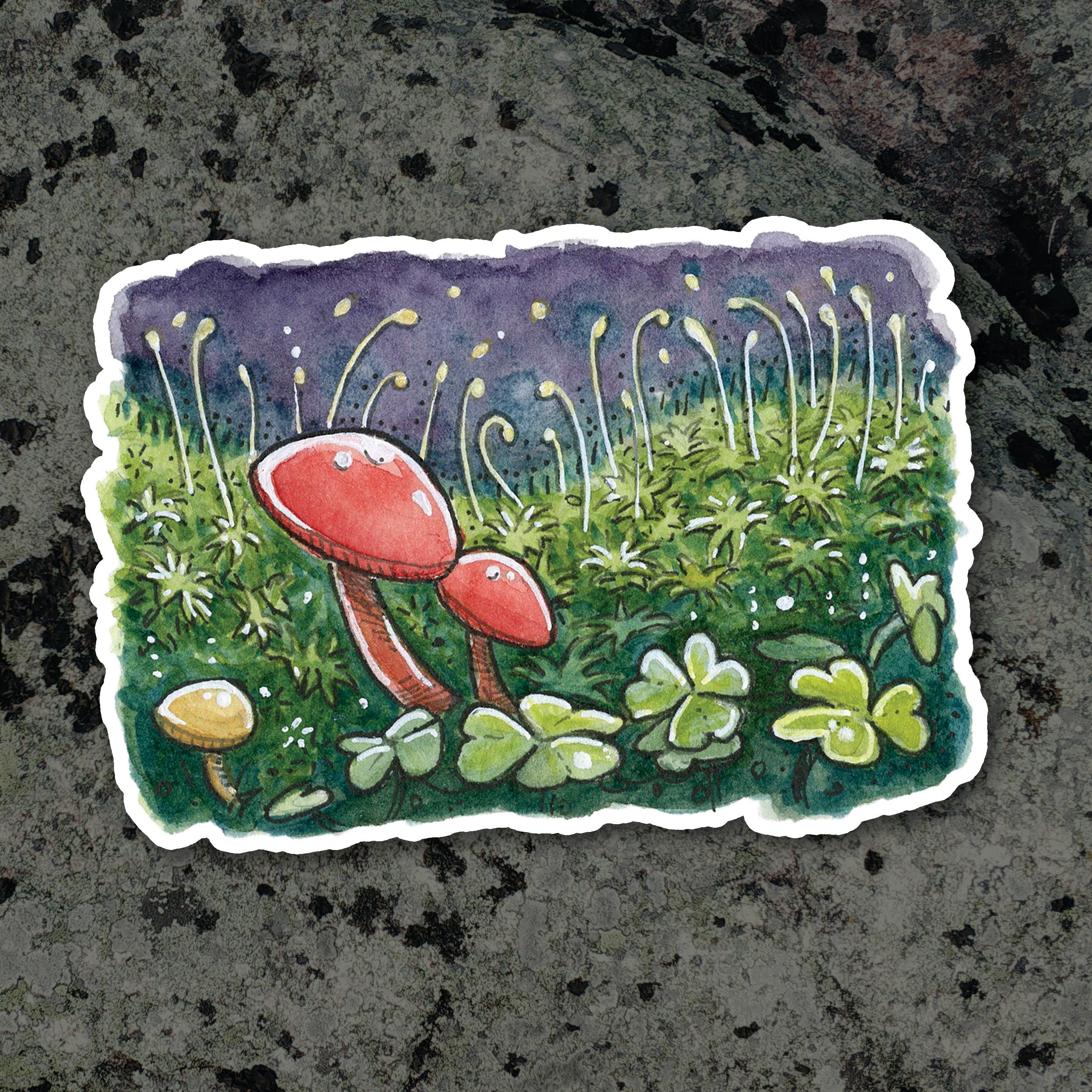 Sticker - Moss and Mushrooms