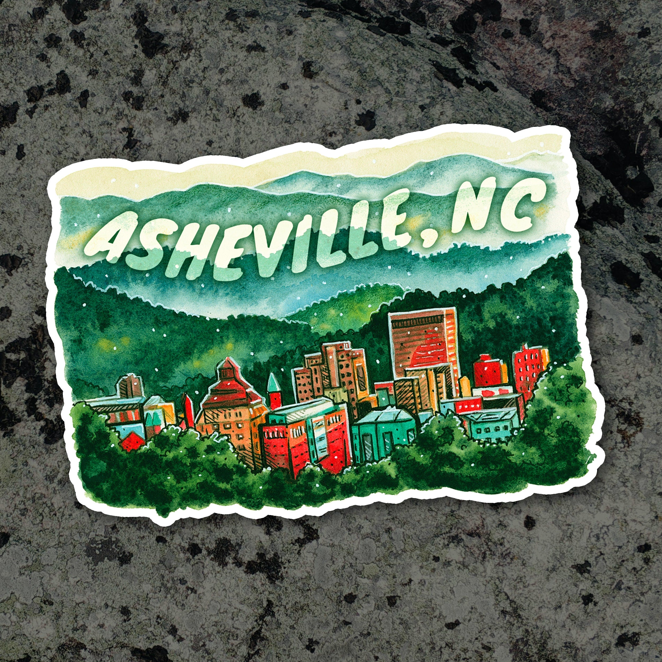 Sticker - Asheville Skyline