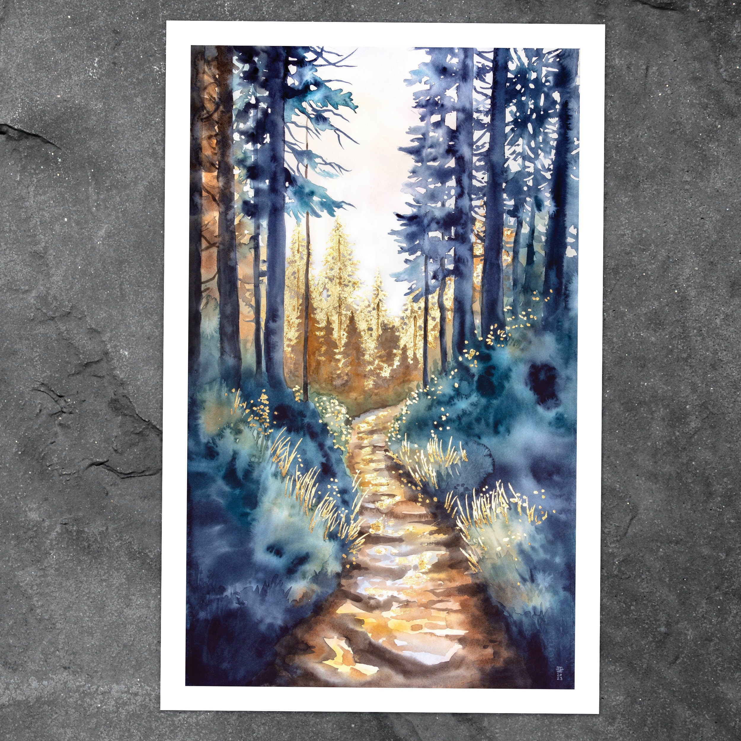 Serendipitous Path - Fine Art Print of Watercolor Painting