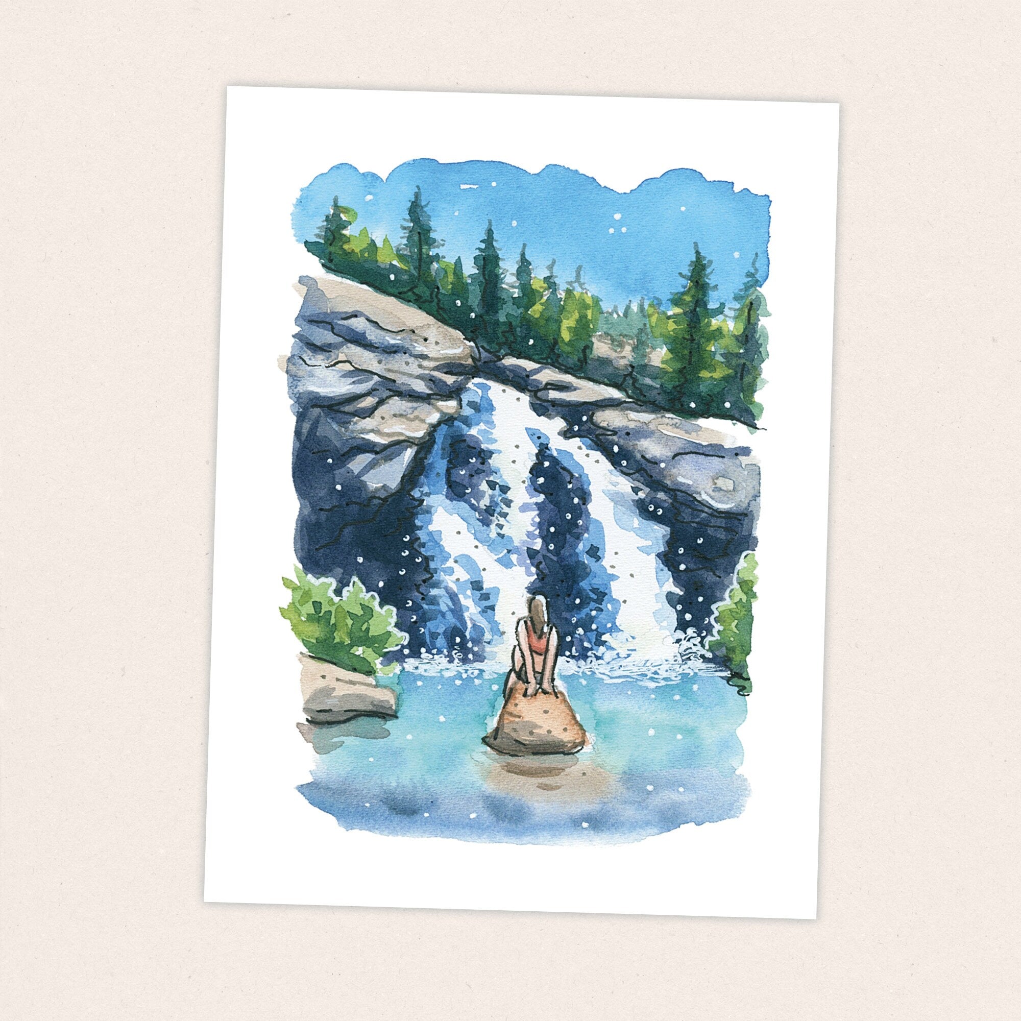 Glen Aulin Falls - Pacific Crest Trail Thru Hike  - Fine Art Print