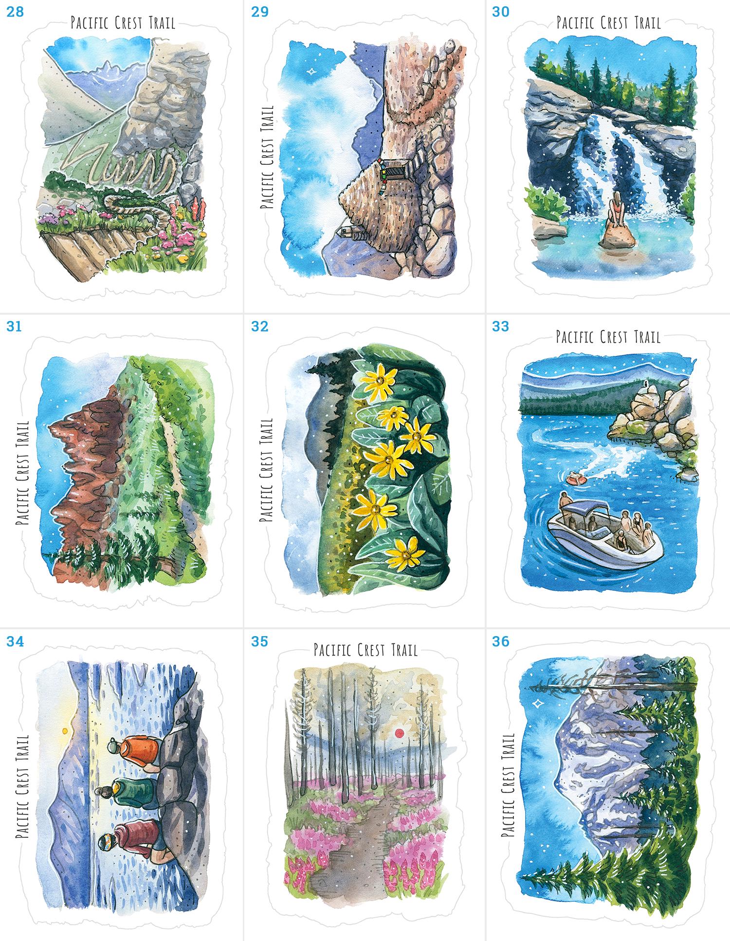 POSTCARD SETS - Pacific Crest Trail