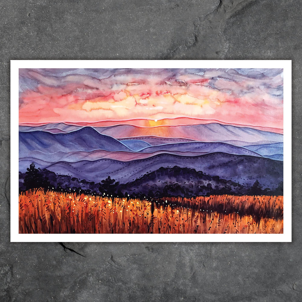 Max Patch - Fine Art Print of Watercolor Painting