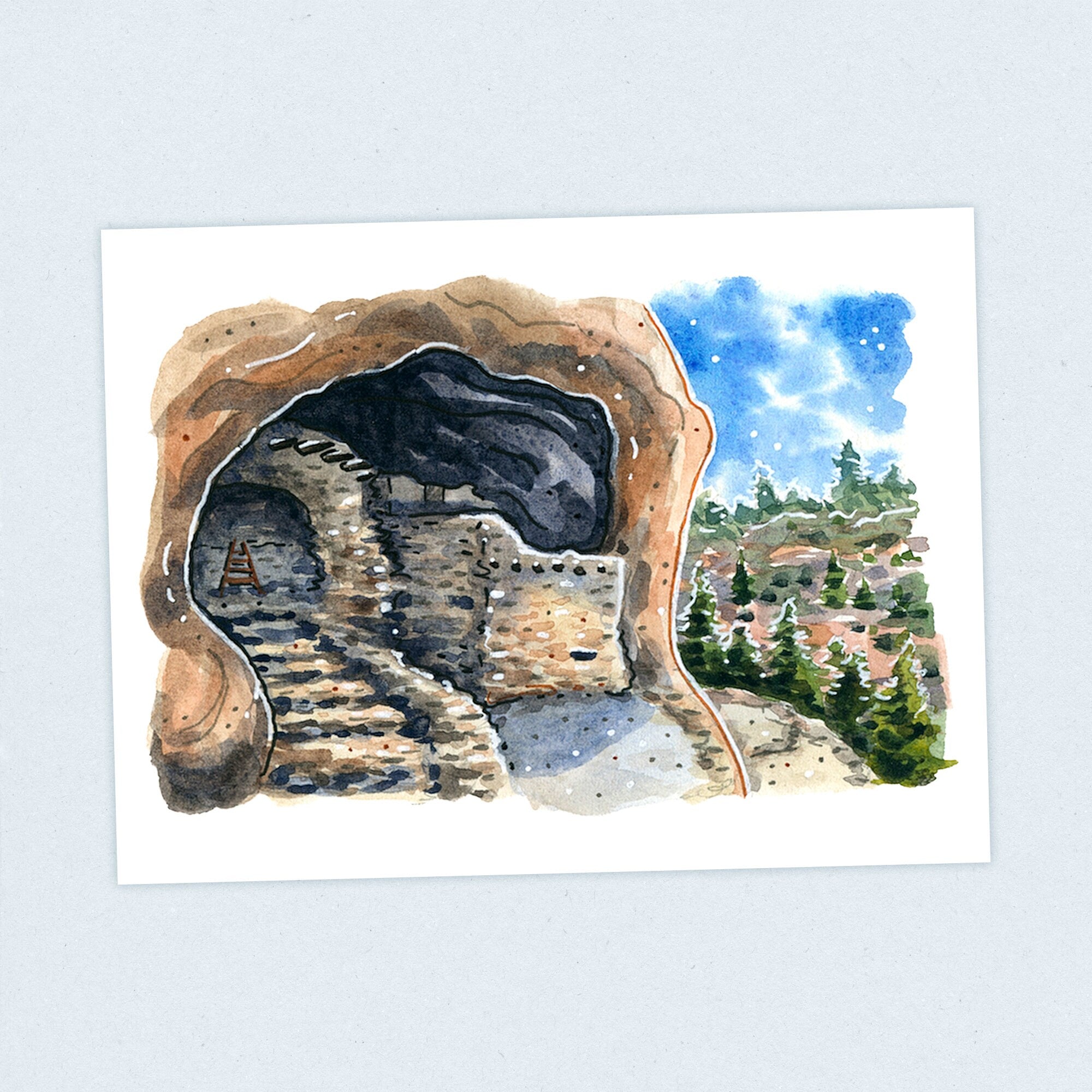 Gila cliff Dwellings - Continental Divide Trail - Fine Art Print