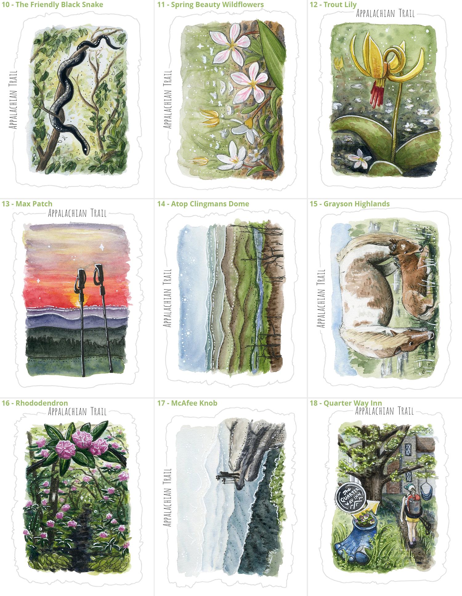 POSTCARD SET - Appalachian Trail
