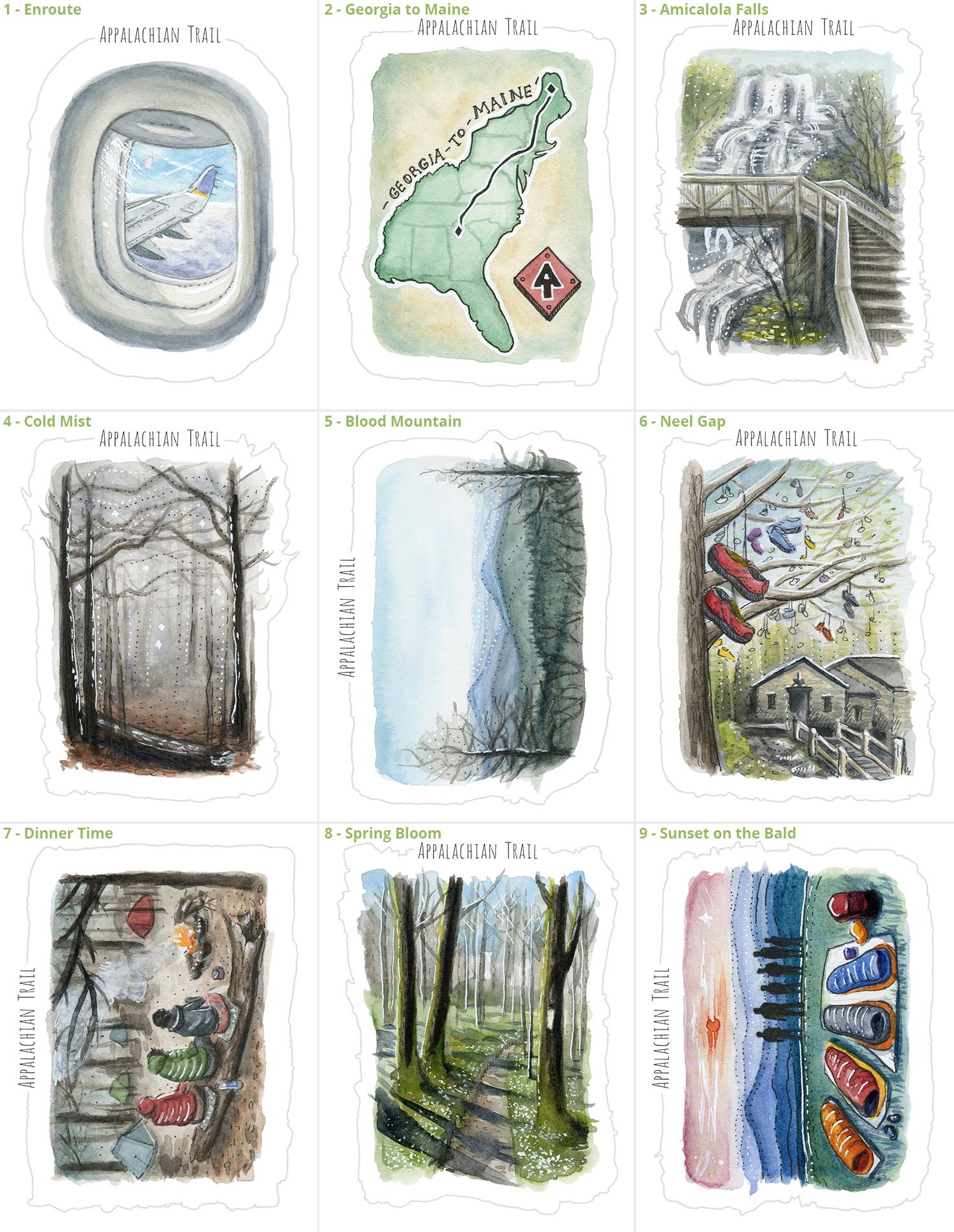 POSTCARD SET - Appalachian Trail