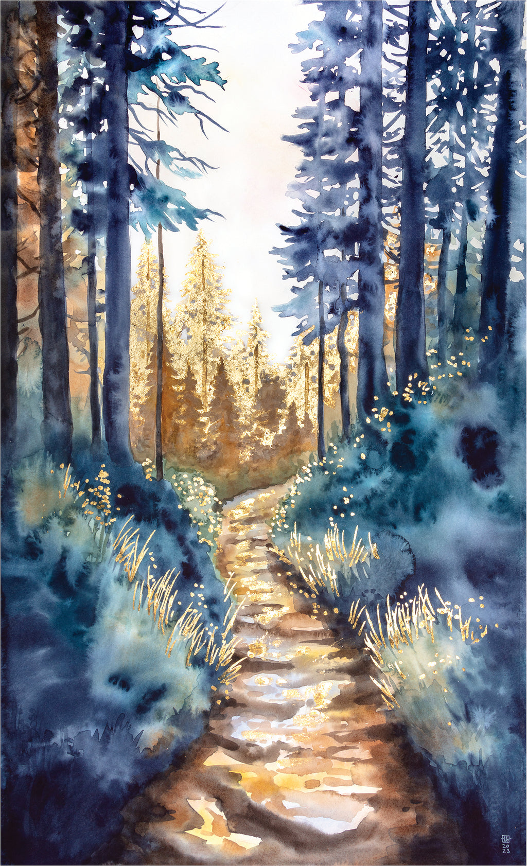 Serendipitous Path - Fine Art Print of Watercolor Painting