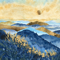 Myriad Hills - Fine Art Print of Watercolor Painting