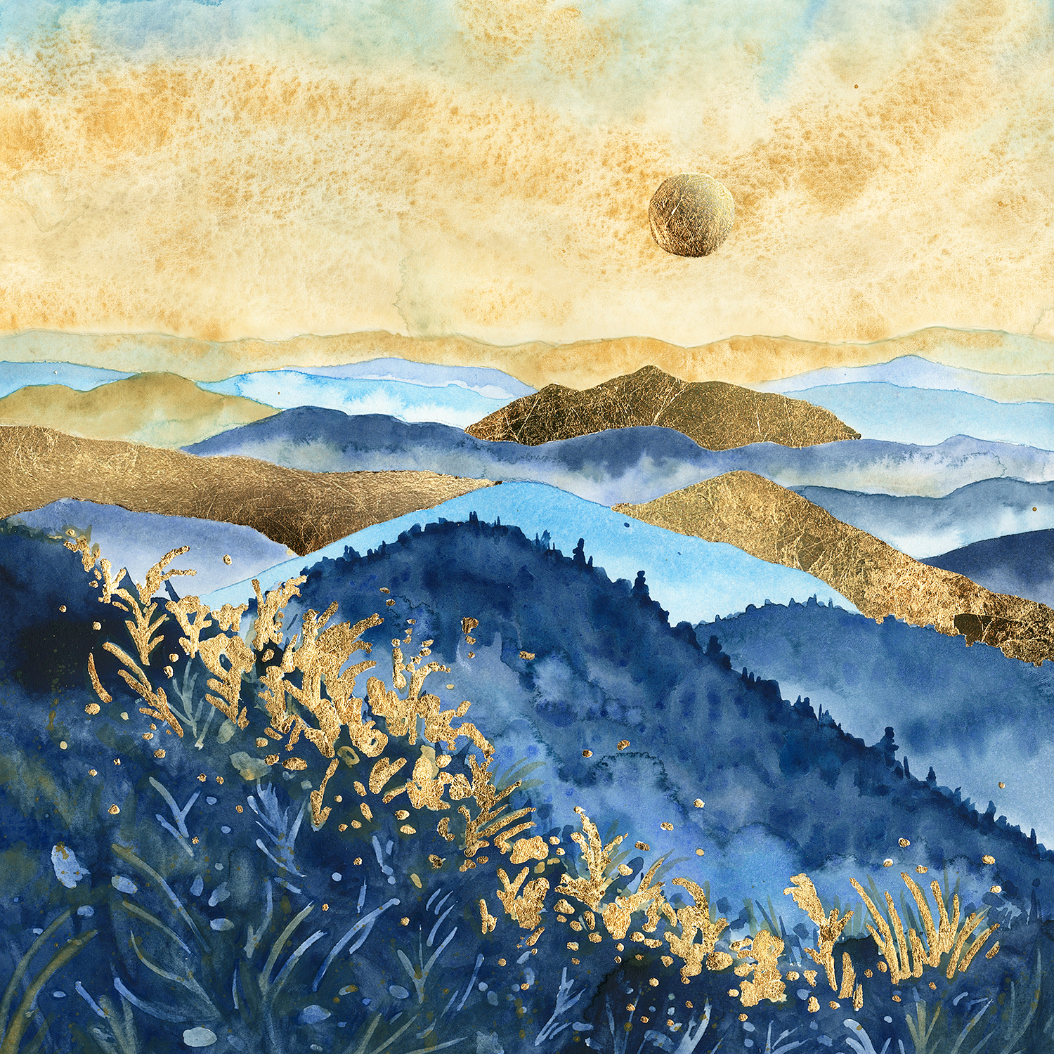 Myriad Hills - Fine Art Print of Watercolor Painting