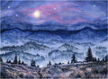 Midnight Hike - Fine Art Print of Watercolor Painting